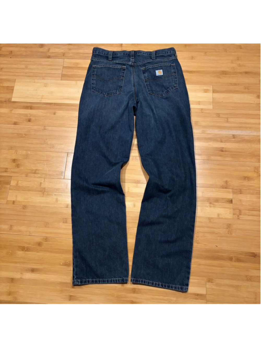 Carhartt blue denim straight leg jeans vintage style